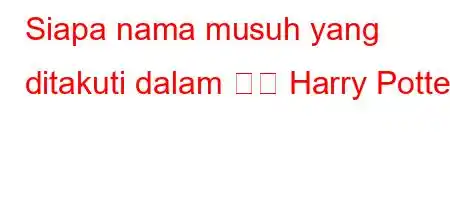 Siapa nama musuh yang ditakuti dalam 영화 Harry Potter